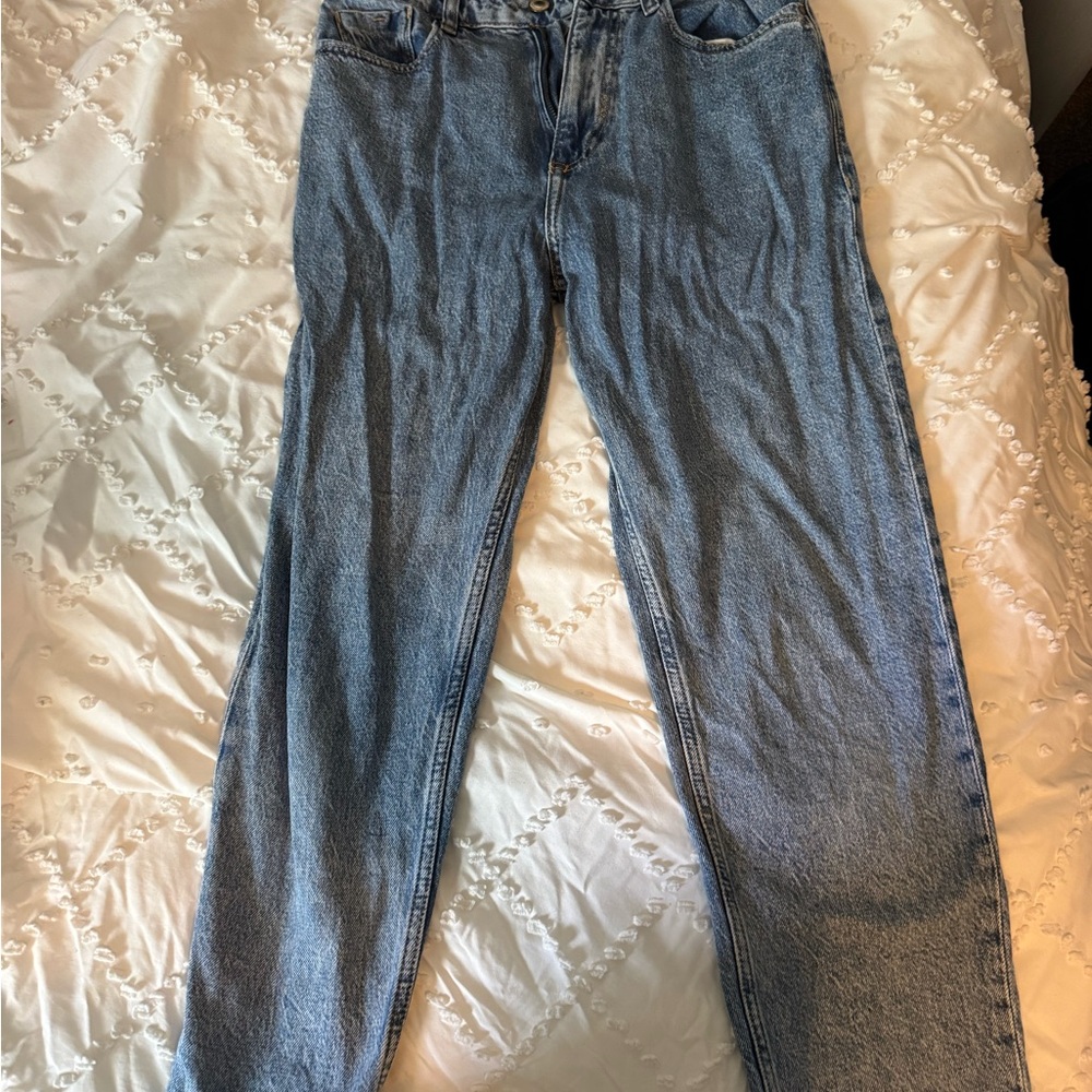Zara Light Blue Straight Leg Jeans